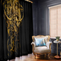 Skull Window Curtain Golden Warrior Royal - Wonder Print Shop