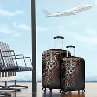 Skull Luggage Cover Silver Warrior Royal - Wonder Print Shop