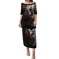 Skull Puletasi Silver Warrior Royal - Wonder Print Shop