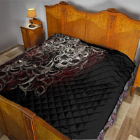 Skull Quilt Silver Warrior Royal - Wonder Print Shop