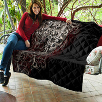 Skull Quilt Silver Warrior Royal - Wonder Print Shop