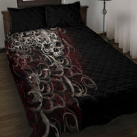 Skull Quilt Bed Set Silver Warrior Royal - Wonder Print Shop