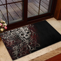 Skull Rubber Doormat Silver Warrior Royal - Wonder Print Shop