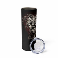 Skull Skinny Tumbler Silver Warrior Royal - Wonder Print Shop