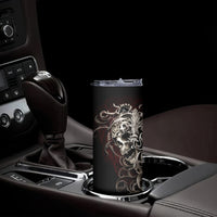 Skull Skinny Tumbler Silver Warrior Royal - Wonder Print Shop