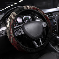 Skull Steering Wheel Cover Silver Warrior Royal - Wonder Print Shop