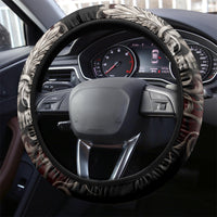 Skull Steering Wheel Cover Silver Warrior Royal - Wonder Print Shop