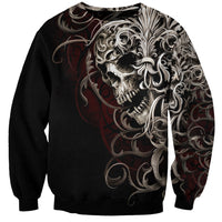Skull Sweatshirt Silver Warrior Royal - Wonder Print Shop