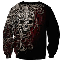 Skull Sweatshirt Silver Warrior Royal - Wonder Print Shop