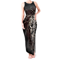 Skull Tank Maxi Dress Silver Warrior Royal - Wonder Print Shop