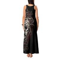 Skull Tank Maxi Dress Silver Warrior Royal - Wonder Print Shop