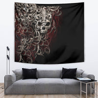 Skull Tapestry Silver Warrior Royal - Wonder Print Shop