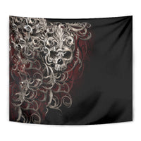 Skull Tapestry Silver Warrior Royal - Wonder Print Shop