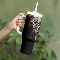 Skull Tumbler With Handle Silver Warrior Royal - Wonder Print Shop