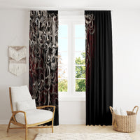 Skull Window Curtain Silver Warrior Royal - Wonder Print Shop