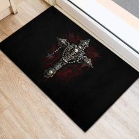 Skull Rubber Doormat Head Skeleton Cross Skull - Wonder Print Shop
