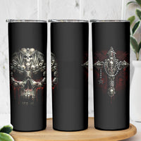 Skull Skinny Tumbler Head Skeleton Cross Skull - Wonder Print Shop