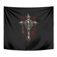 Skull Tapestry Head Skeleton Cross Skull - Wonder Print Shop