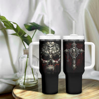 Skull Tumbler With Handle Head Skeleton Cross Skull - Wonder Print Shop