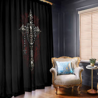 Skull Window Curtain Head Skeleton Cross Skull - Wonder Print Shop