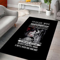 Skull Area Rug Skull Girl Spoiled Wife - Wonder Print Shop