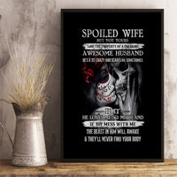 Skull Canvas Wall Art Skull Girl Spoiled Wife - Wonder Print Shop