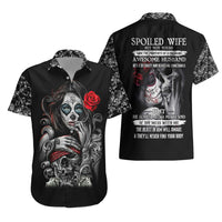 Skull Hawaiian Shirt Skull Girl Spoiled Wife - Wonder Print Shop