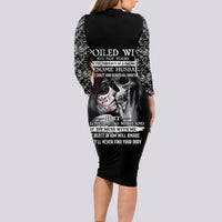 Skull Long Sleeve Bodycon Dress Skull Girl Spoiled Wife - Wonder Print Shop