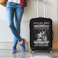 Skull Luggage Cover Skull Girl Spoiled Wife - Wonder Print Shop