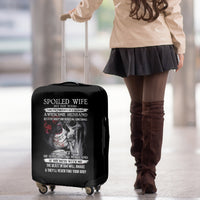 Skull Luggage Cover Skull Girl Spoiled Wife - Wonder Print Shop