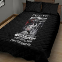 Skull Quilt Bed Set Skull Girl Spoiled Wife - Wonder Print Shop