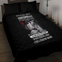 Skull Quilt Bed Set Skull Girl Spoiled Wife - Wonder Print Shop