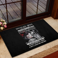 Skull Rubber Doormat Skull Girl Spoiled Wife - Wonder Print Shop