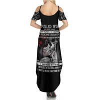 Skull Summer Maxi Dress Skull Girl Spoiled Wife - Wonder Print Shop
