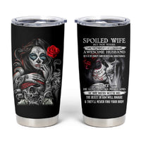 Skull Tumbler Cup Skull Girl Spoiled Wife - Wonder Print Shop
