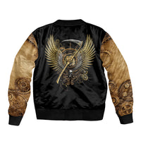 Skull Bomber Jacket Golden Skull Steampunk - Wonder Print Shop