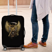 Skull Luggage Cover Golden Skull Steampunk - Wonder Print Shop
