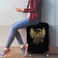 Skull Luggage Cover Golden Skull Steampunk - Wonder Print Shop
