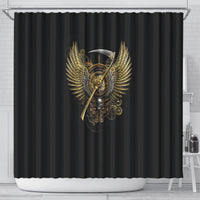 skull-shower-curtain-golden-skull-steampunk