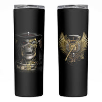 Skull Skinny Tumbler Golden Skull Steampunk - Wonder Print Shop