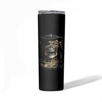 Skull Skinny Tumbler Golden Skull Steampunk - Wonder Print Shop