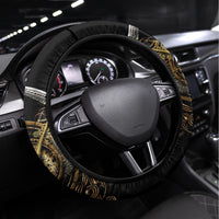 Skull Steering Wheel Cover Golden Skull Steampunk - Wonder Print Shop