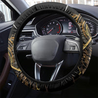 Skull Steering Wheel Cover Golden Skull Steampunk - Wonder Print Shop