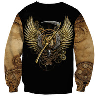 Skull Sweatshirt Golden Skull Steampunk - Wonder Print Shop