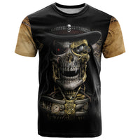 Skull T Shirt Golden Skull Steampunk - Wonder Print Shop