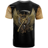 Skull T Shirt Golden Skull Steampunk - Wonder Print Shop