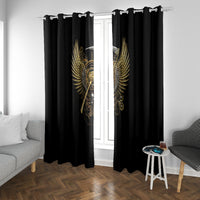 Skull Window Curtain Golden Skull Steampunk - Wonder Print Shop