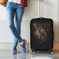 Skull Luggage Cover Skeleton Steampunk Heart Inside - Wonder Print Shop