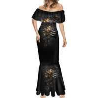 Skull Mermaid Dress Skeleton Steampunk Heart Inside - Wonder Print Shop