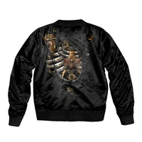 Skull Sleeve Zip Bomber Jacket Skeleton Steampunk Heart Inside - Wonder Print Shop